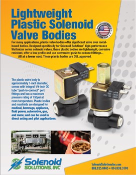 Lightweight Plastic Solenoid Valve Bodies